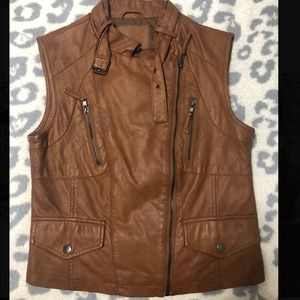 Chelsea & Violet Faux Leather Moto Vest